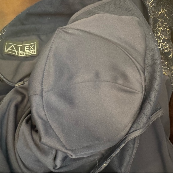 Alex Evenings Navy with Gold Accents Evening Gown/Mother of the Bride Dress - Picture 6 of 6